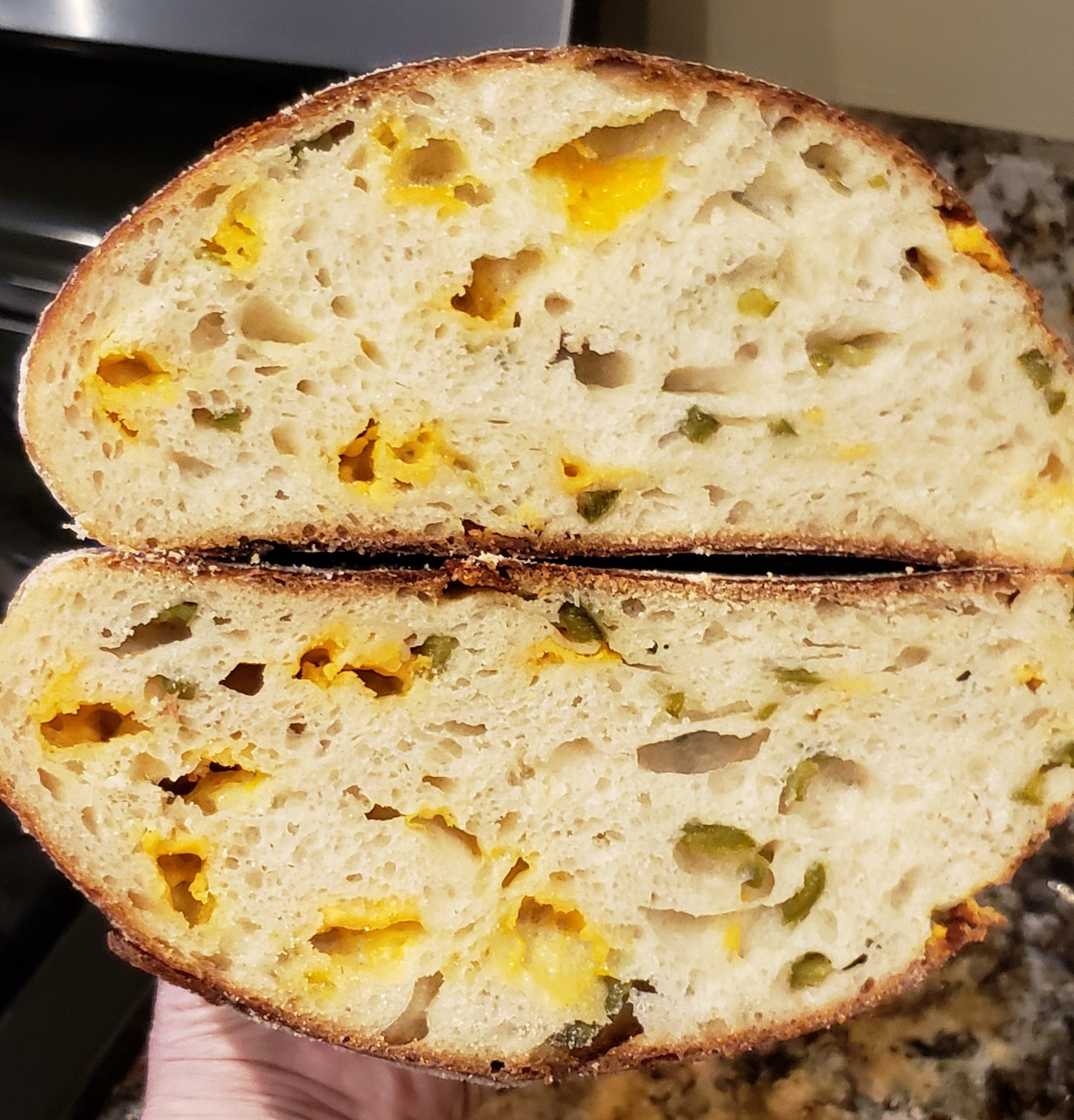 Cheddar & Jalapeno Sourdough Boule Susan's Homestyle Bakery LLC